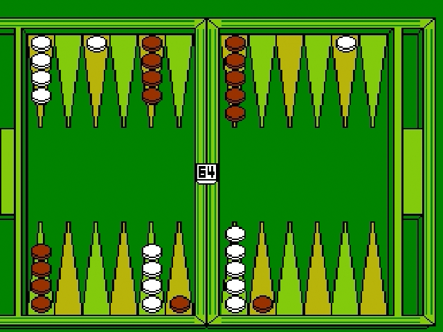Backgammon back cover for Famicom Disk System